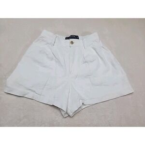 Hollister Ultra High Rise Livvy Shorts Women's XS White  Linen Blend